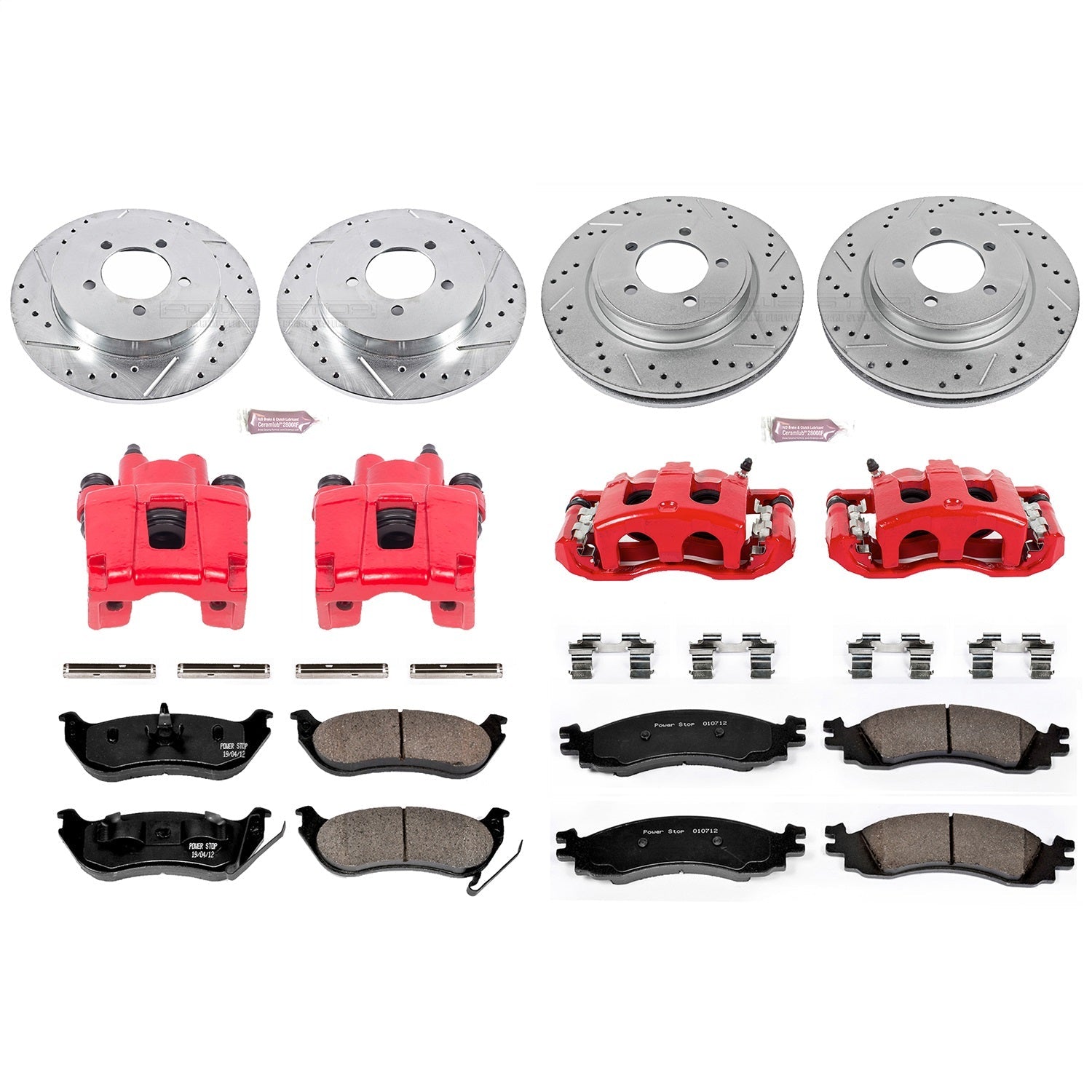 PowerStop Front & Rear Z23 Evolution Sport Brake Kit w/ Calipers | Ford Explorer (2006–2010) (KC1443)