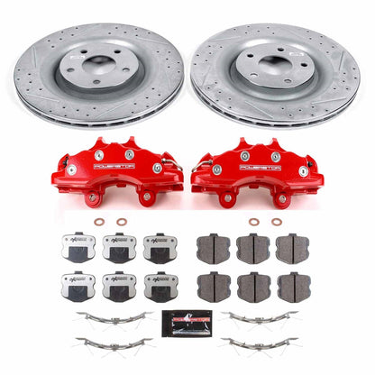 PowerStop Front Z26 Street Kit w/ Calipers | Chevrolet Corvette 2006–2013 (KC1444-26)