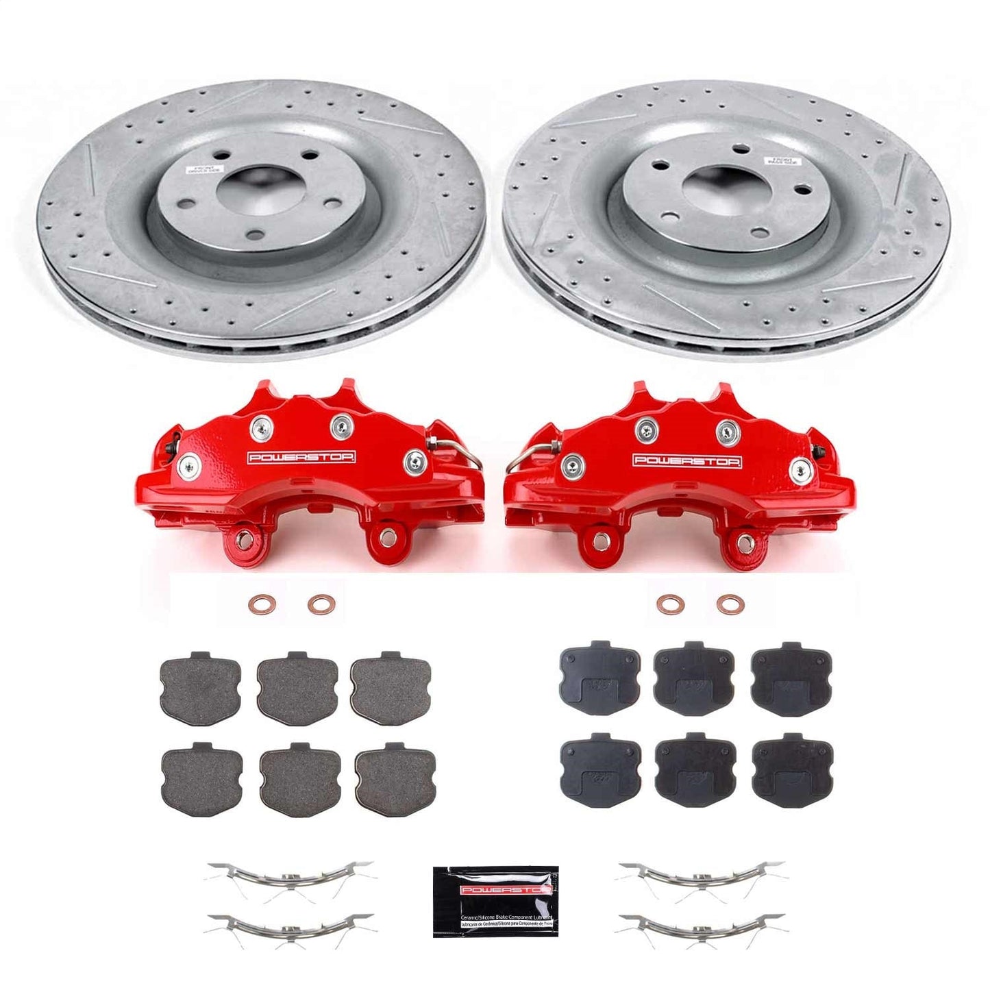 PowerStop Front Z23 Evolution Sport Brake Kit w/ Calipers | Chevrolet Corvette (2006–2013) (KC1444)