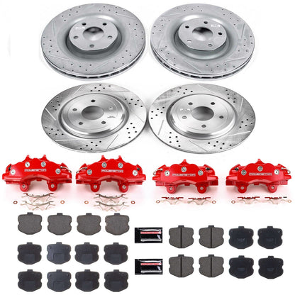 PowerStop Front & Rear Z23 Evolution Sport Brake Kit w/ Calipers | Chevrolet Corvette (2006–2013) (KC1445)