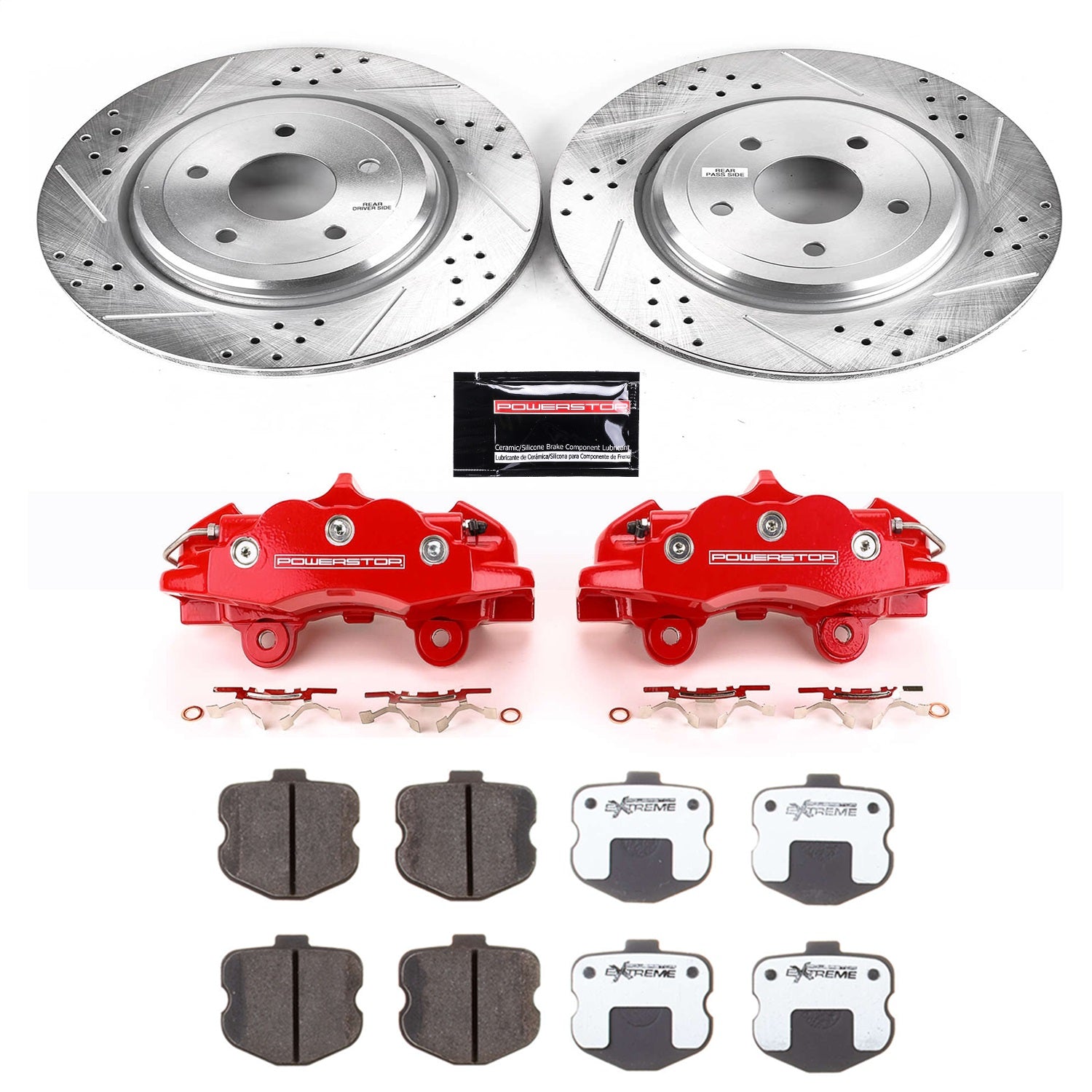 PowerStop Rear Z26 Street Warrior Brake Kit w/ Calipers | Chevrolet Corvette 2006–2013 (KC1446-26)