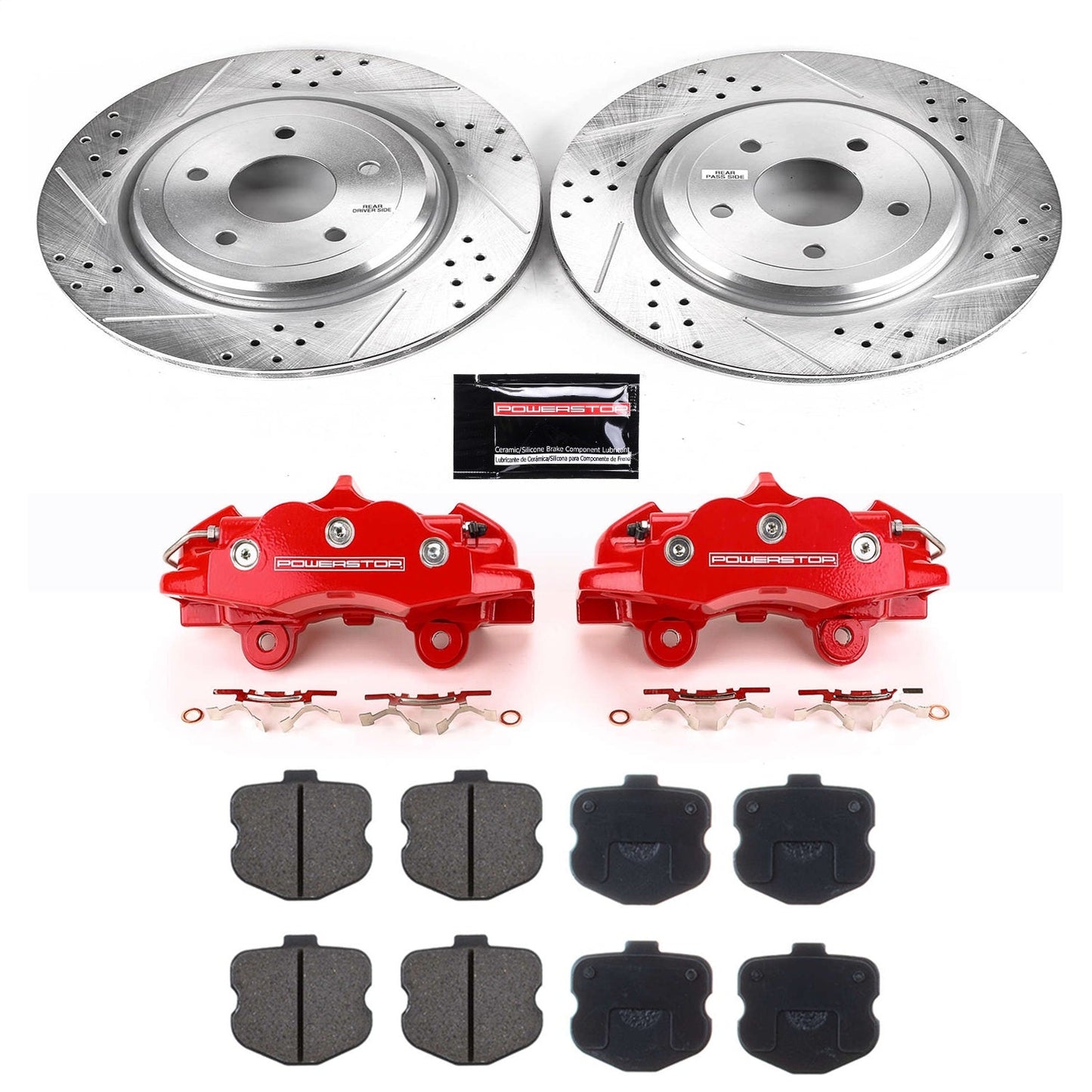 PowerStop Rear Z23 Evolution Sport Brake Kit w/ Calipers | Chevrolet Corvette (2006–2013) (KC1446)