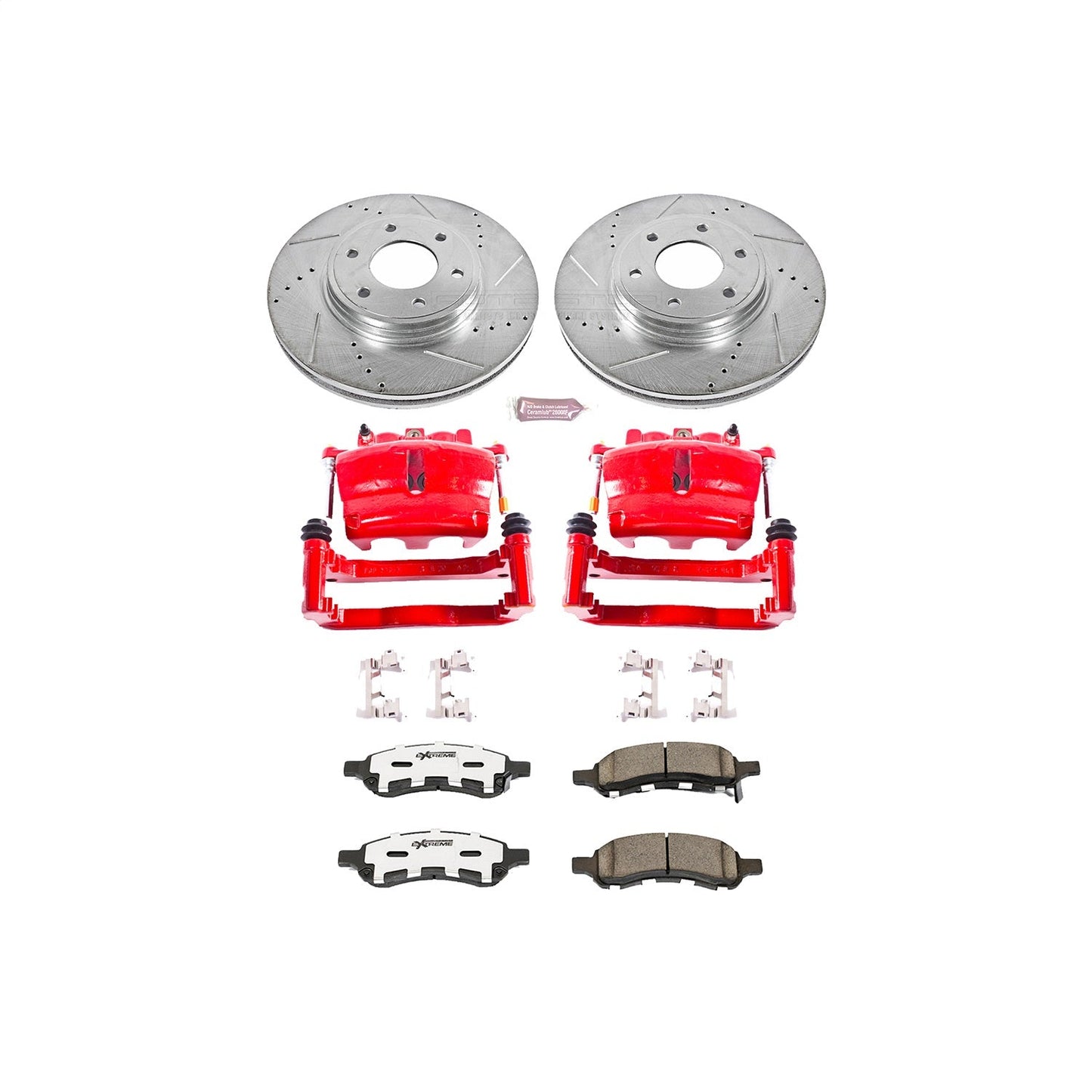 PowerStop Front Z26 Street Kit w/ Calipers | Saab 9-7x (2008–2009) (KC1453-26)
