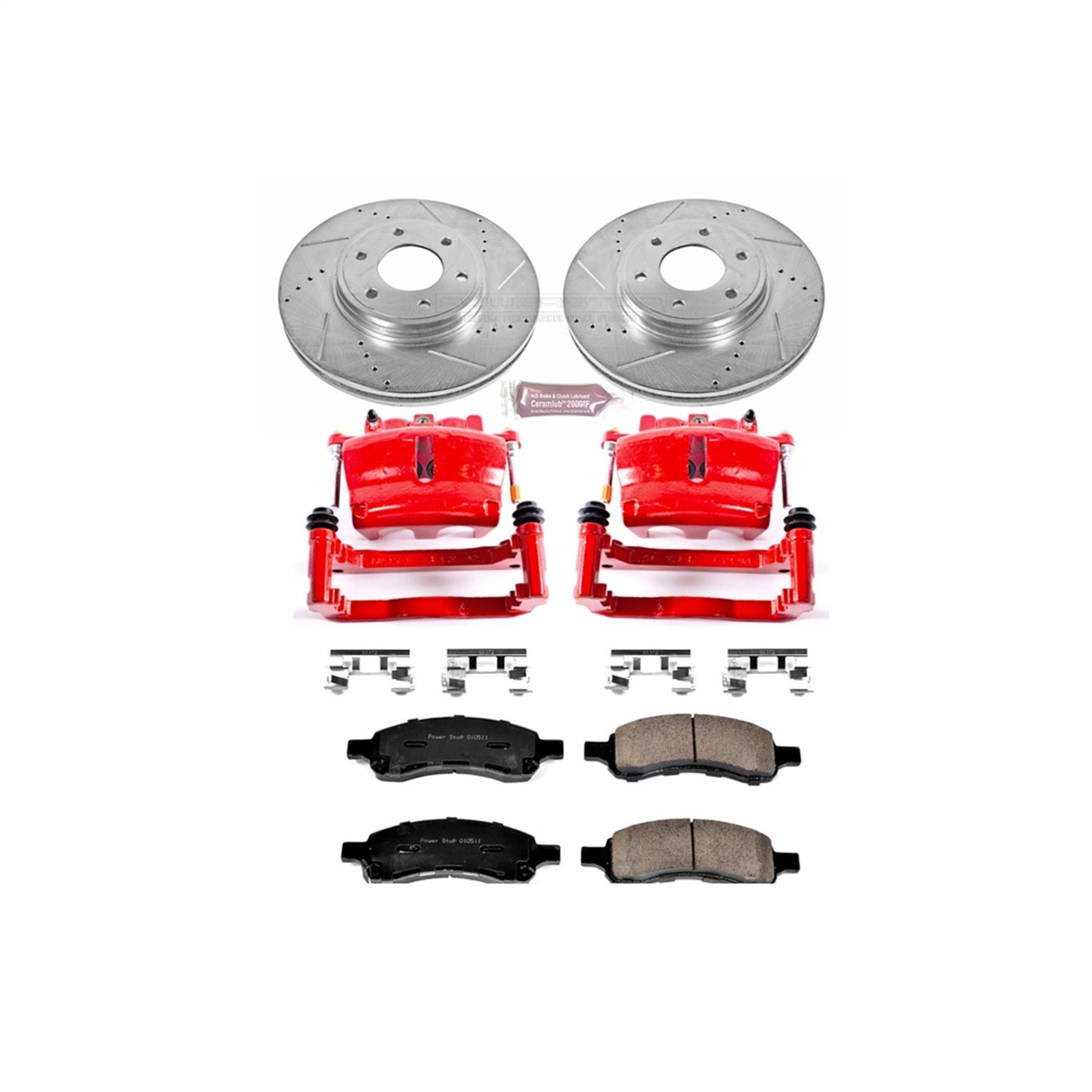 PowerStop Front Z23 Evolution Sport Brake Kit w/ Calipers | Chevrolet Trailblazer (2006–2009) (KC1453)