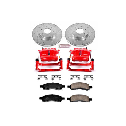 PowerStop Front Z23 Evolution Sport Brake Kit w/ Calipers | Chevrolet Trailblazer (2006–2009) (KC1453)