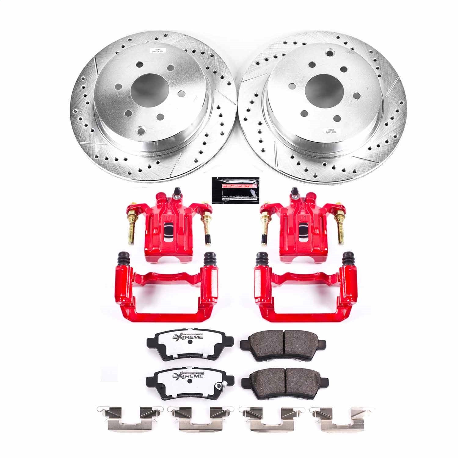 PowerStop Rear Z36 Truck & Tow Brake Kit w/ Calipers | Nissan Pathfinder (2005–2012) (KC147-36)