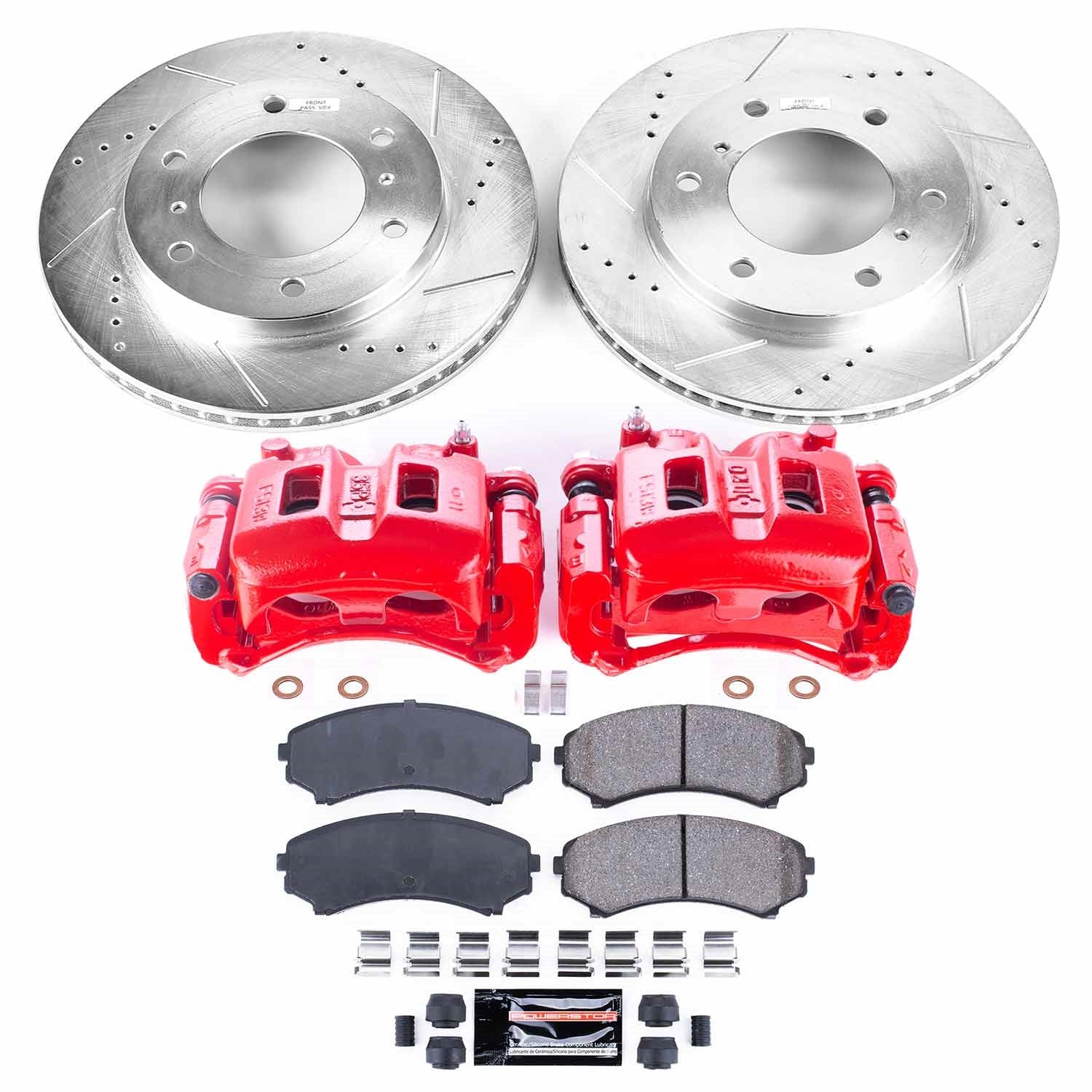 PowerStop Front Z23 Evolution Sport Brake Kit w/ Calipers | Mitsubishi Montero (2001–2006) (KC148)