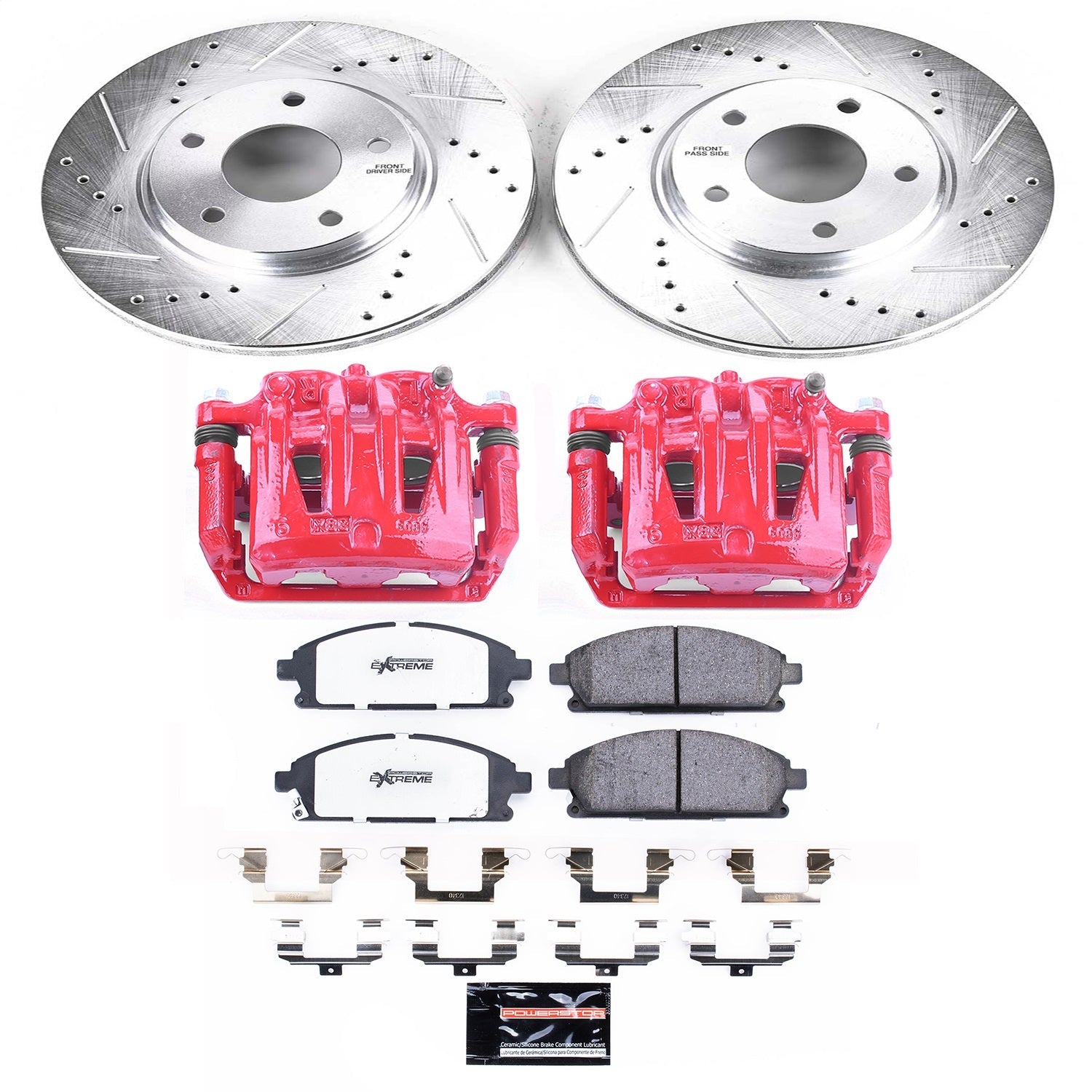 PowerStop Front Z36 Truck & Tow Brake Kit w/ Calipers | Nissan Quest (2004–2009) (KC150-36)
