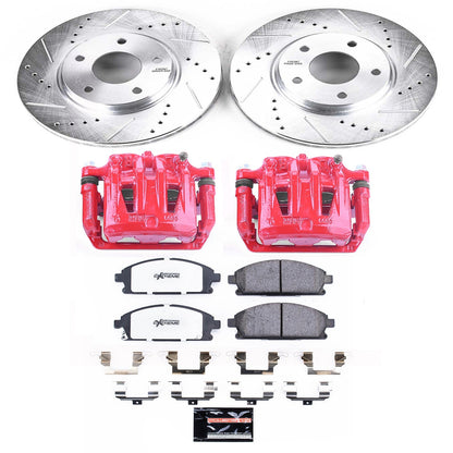 PowerStop Front Z36 Truck & Tow Brake Kit w/ Calipers | Nissan Quest (2004–2009) (KC150-36)