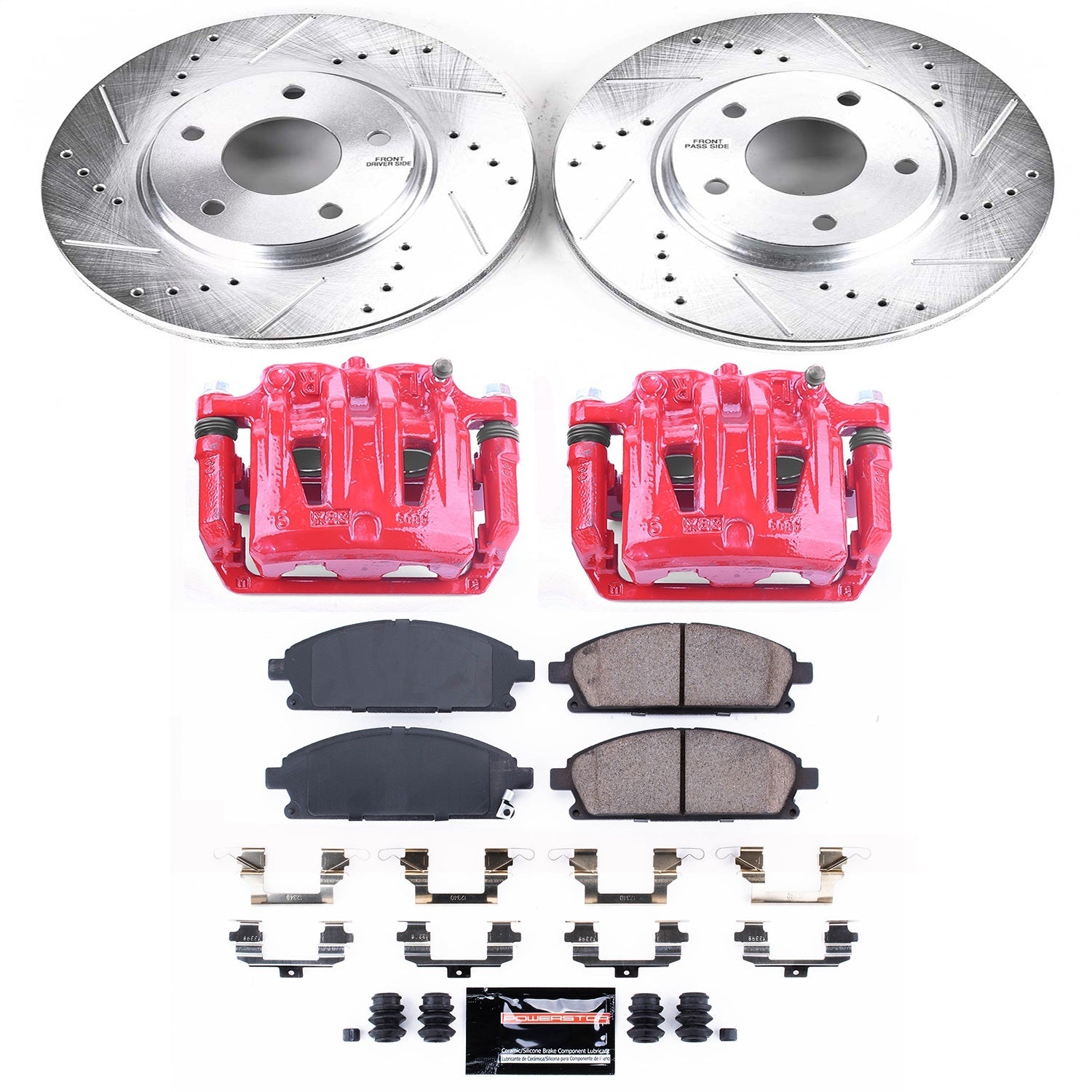 PowerStop Front Z23 Evolution Sport Brake Kit w/Calipers | Nissan Quest (2004–2009) (KC150)