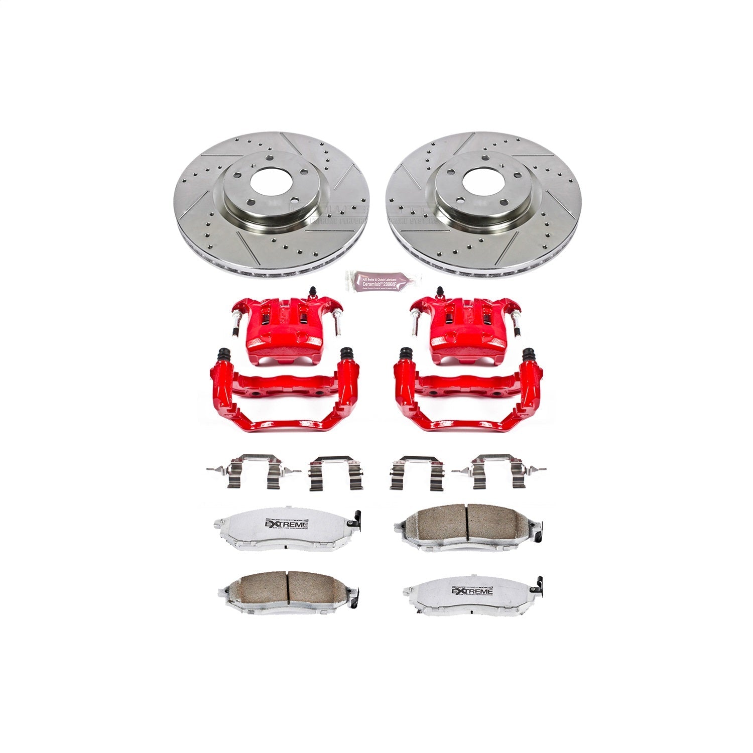PowerStop Front Z26 Street Warrior Brake Kit w/ Calipers | Infiniti M45 (2003–2004) (KC152-26)