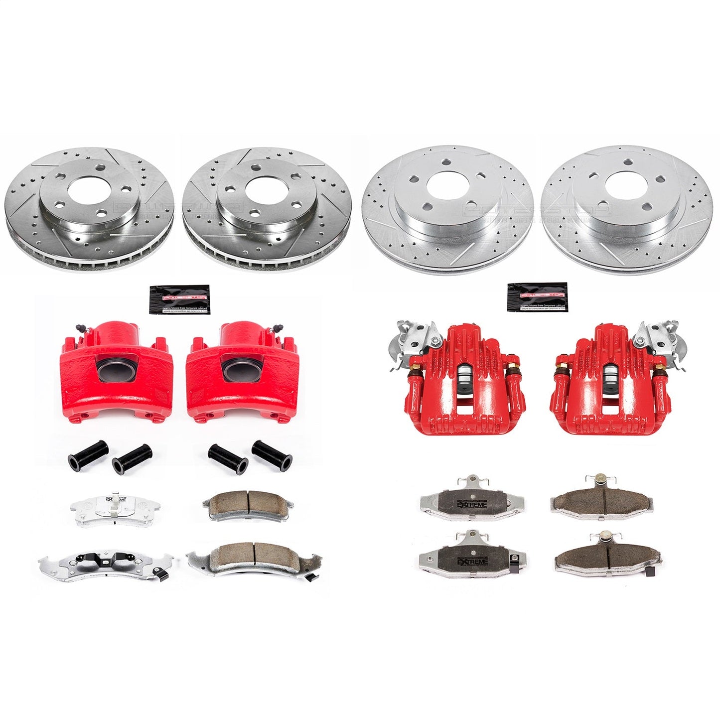 PowerStop Front & Rear Z26 Street Warrior Brake Kit w/ Calipers | Chevrolet Camaro 1994–1997 (KC1535-26)