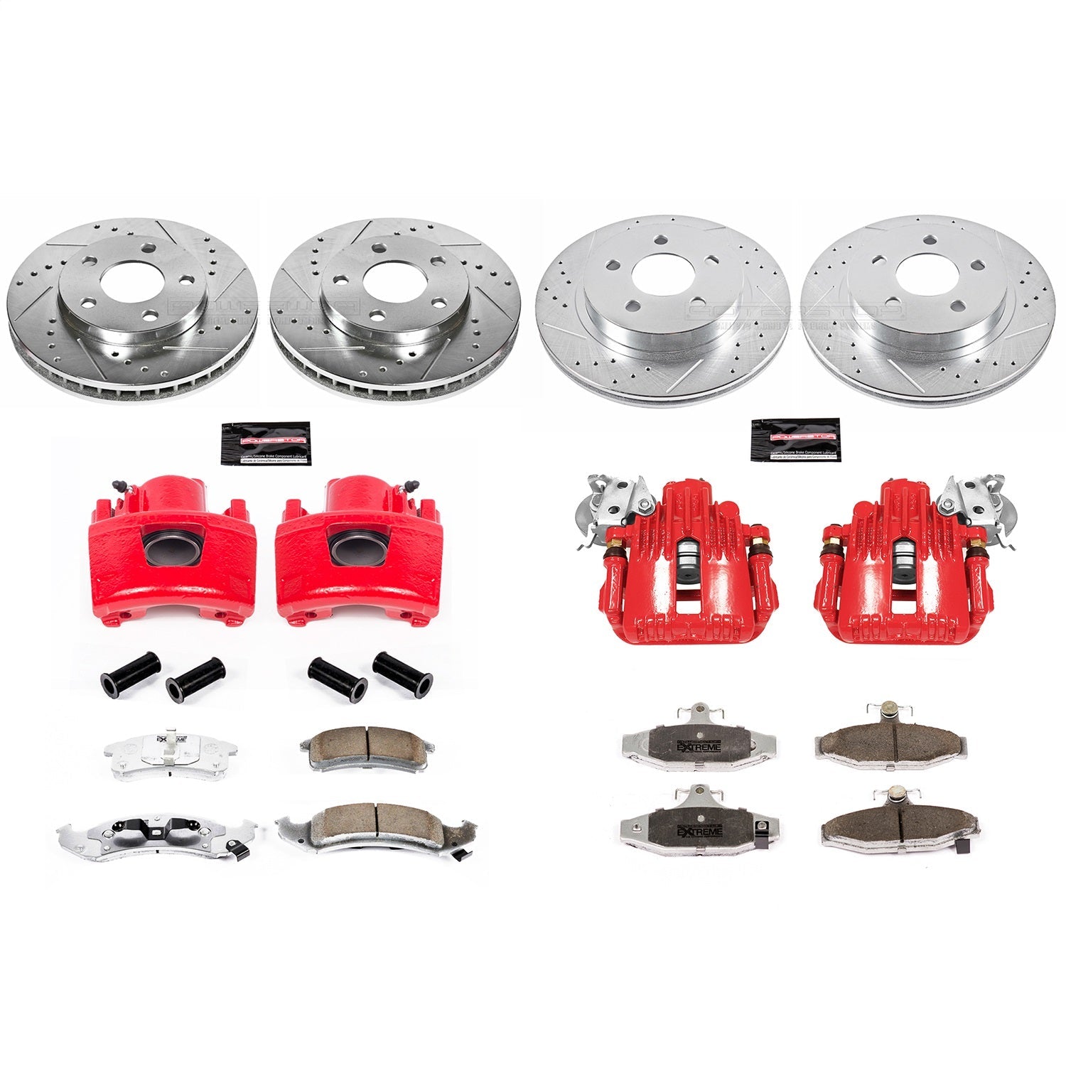 PowerStop Front & Rear Z26 Street Warrior Brake Kit w/ Calipers | Chevrolet Camaro 1994–1997 (KC1535-26)
