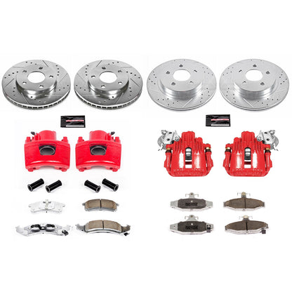 PowerStop Front & Rear Z26 Street Warrior Brake Kit w/ Calipers | Chevrolet Camaro 1994–1997 (KC1535-26)