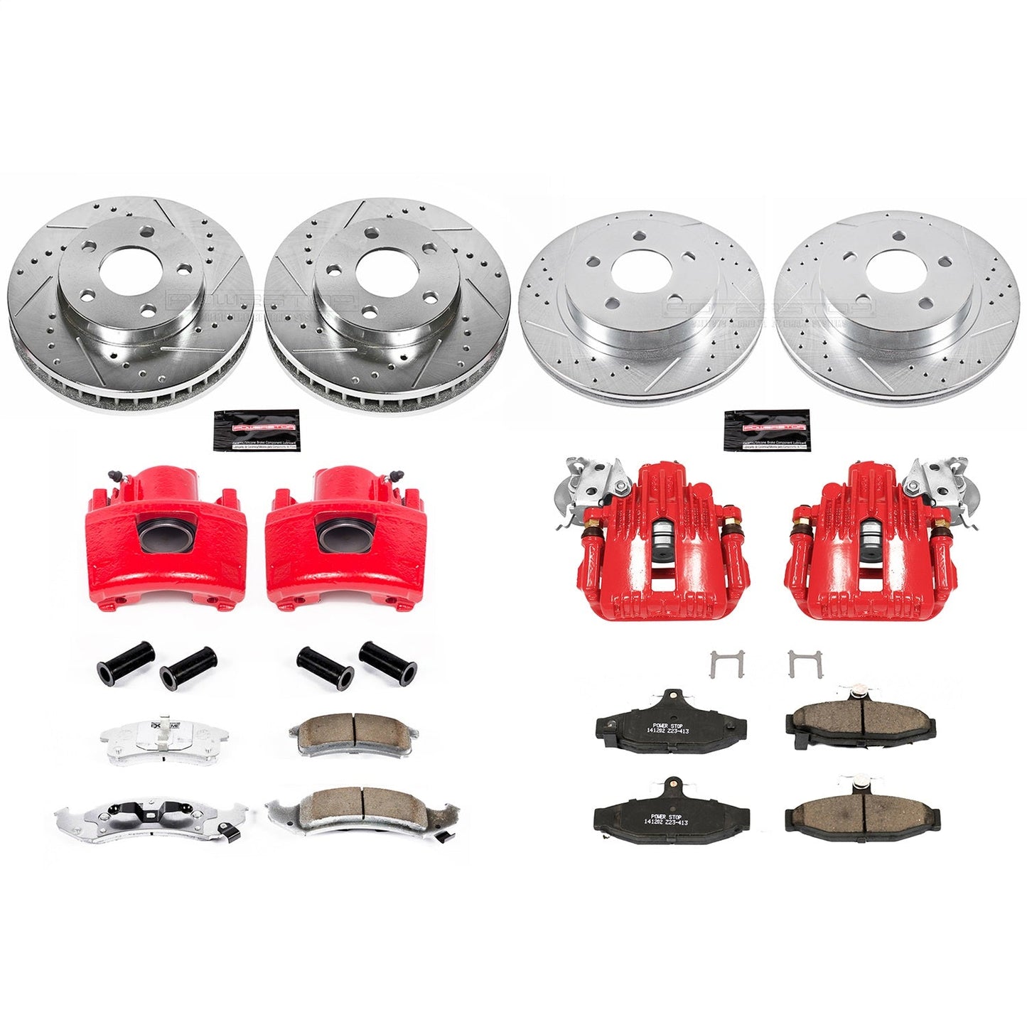 PowerStop Front & Rear Z23 Evolution Sport Brake Kit w/ Calipers | Chevrolet Camaro (1994–1997) (KC1535)