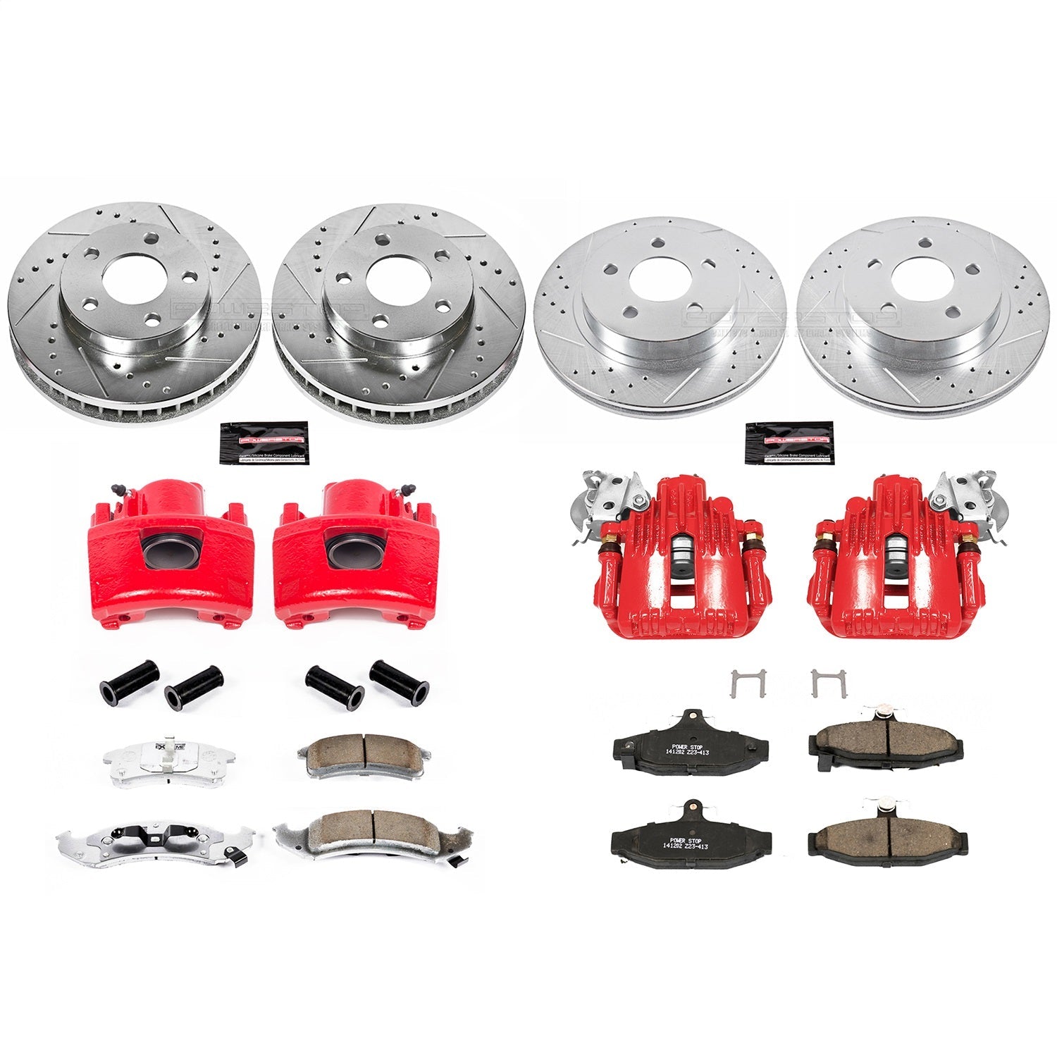 PowerStop Front & Rear Z23 Evolution Sport Brake Kit w/ Calipers | Chevrolet Camaro (1994–1997) (KC1535)