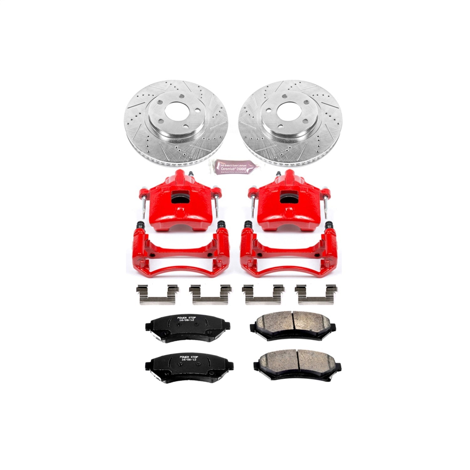 PowerStop Front Z23 Evolution Sport Brake Kit w/ Calipers | Buick LeSabre (2000–2004) (KC1542)