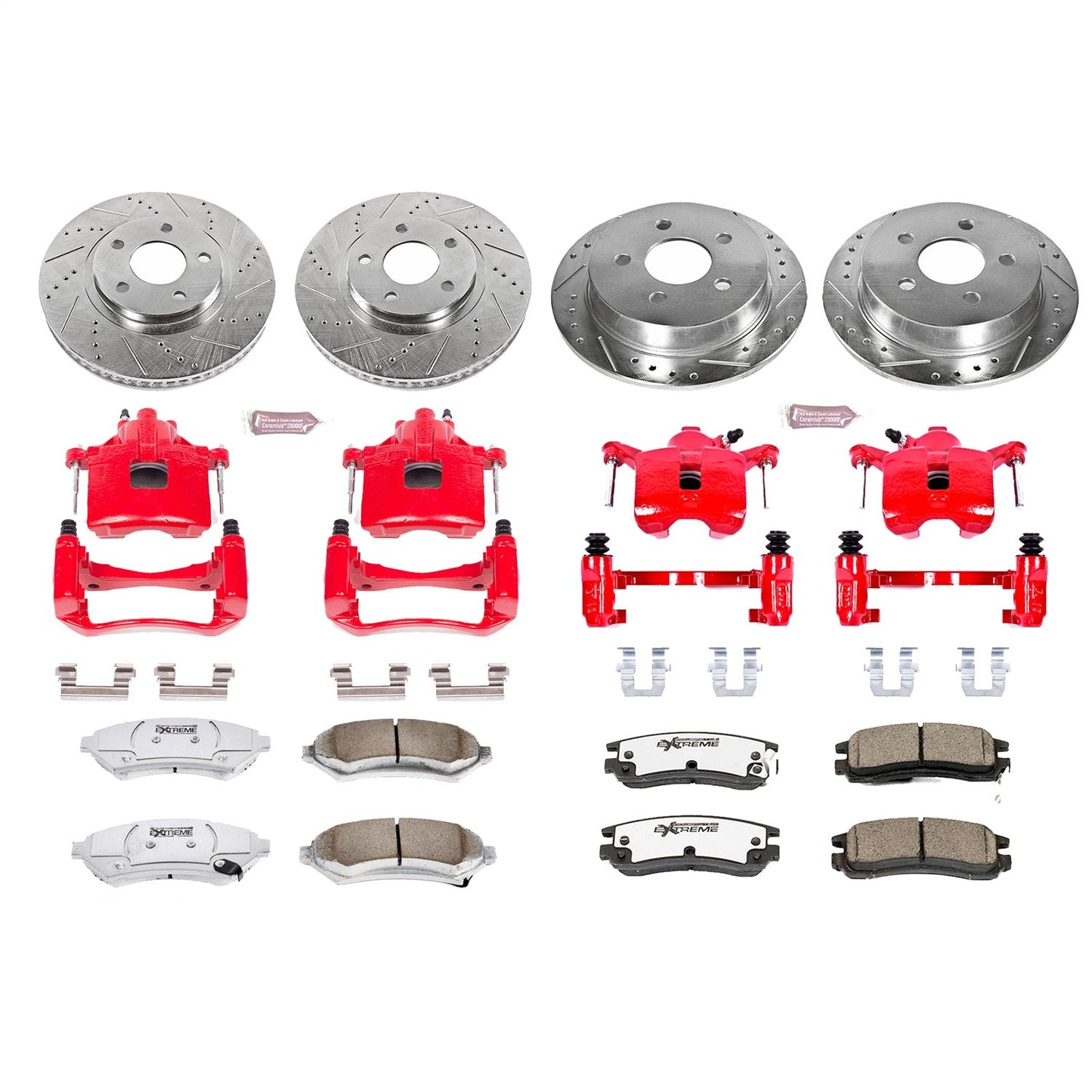 PowerStop Front & Rear Z26 Street Warrior Brake Kit w/ Calipers | Chevrolet Impala (2000–2005) (KC1544-26)