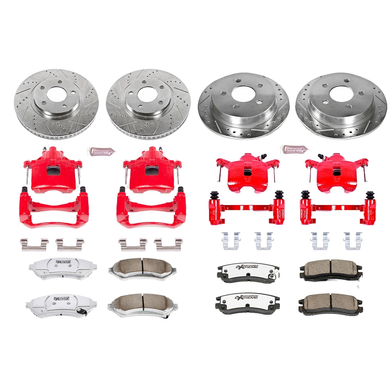 PowerStop Front & Rear Z26 Street Warrior Brake Kit w/ Calipers | Chevrolet Impala (2000–2005) (KC1544-26)