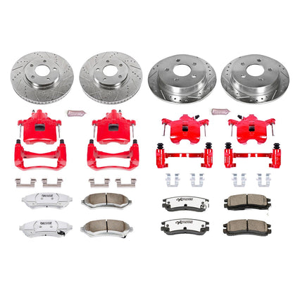 PowerStop Front & Rear Z26 Street Warrior Brake Kit w/ Calipers | Chevrolet Impala (2000–2005) (KC1544-26)