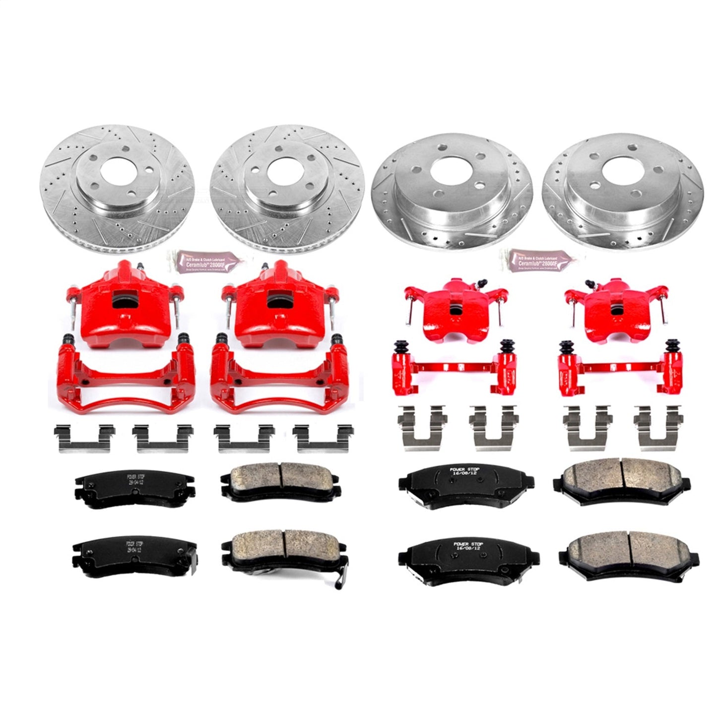 PowerStop Front & Rear Z23 Evolution Sport Brake Kit w/ Calipers | Chevrolet Impala (2000–2005) (KC1544)