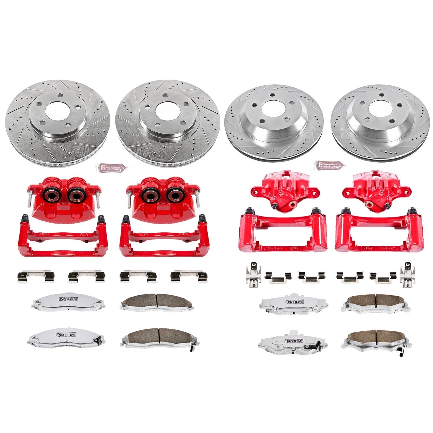 PowerStop Front & Rear Z26 Street Warrior Brake Kit w/ Calipers | Chevrolet Camaro 1998–2002 (KC1548-26)