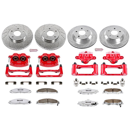 PowerStop Front & Rear Z26 Street Warrior Brake Kit w/ Calipers | Chevrolet Camaro 1998–2002 (KC1548-26)