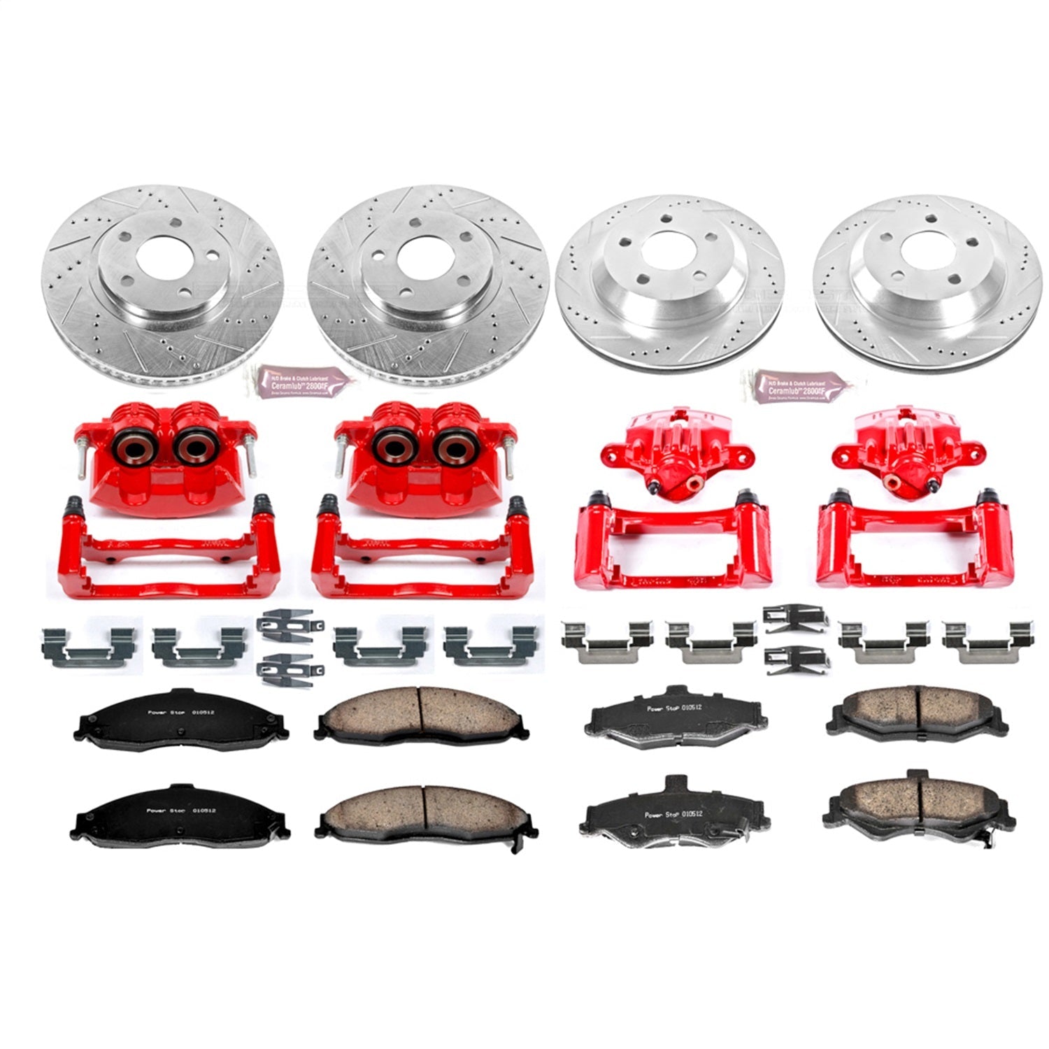 PowerStop Front & Rear Z23 Evolution Sport Brake Kit w/ Calipers | Chevrolet Camaro (1998–2002) (KC1548)