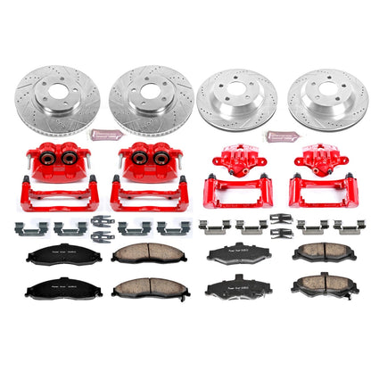 PowerStop Front & Rear Z23 Evolution Sport Brake Kit w/ Calipers | Chevrolet Camaro (1998–2002) (KC1548)