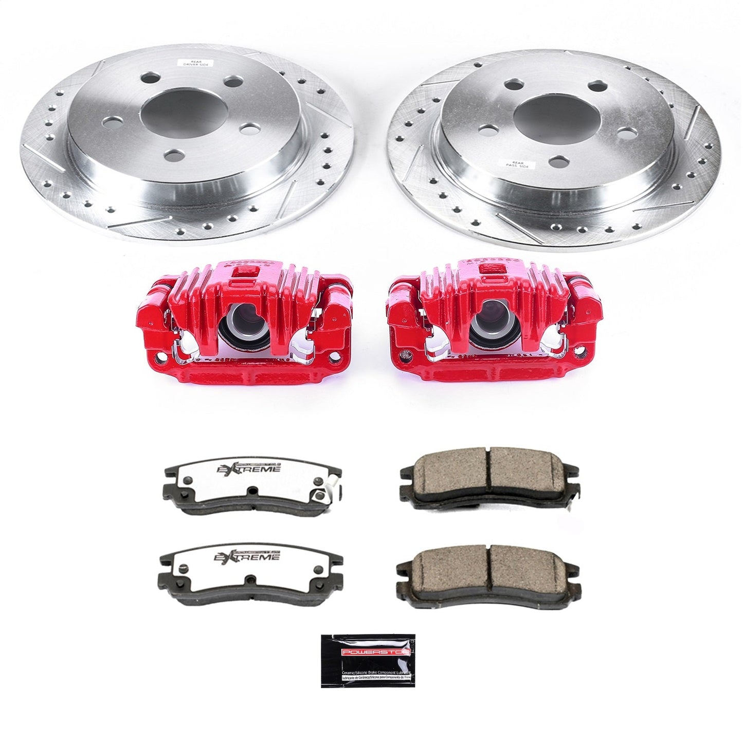 PowerStop Rear Z26 Street Warrior Brake Kit w/ Calipers | Oldsmobile Alero (1999–2004) (KC1558A-26)
