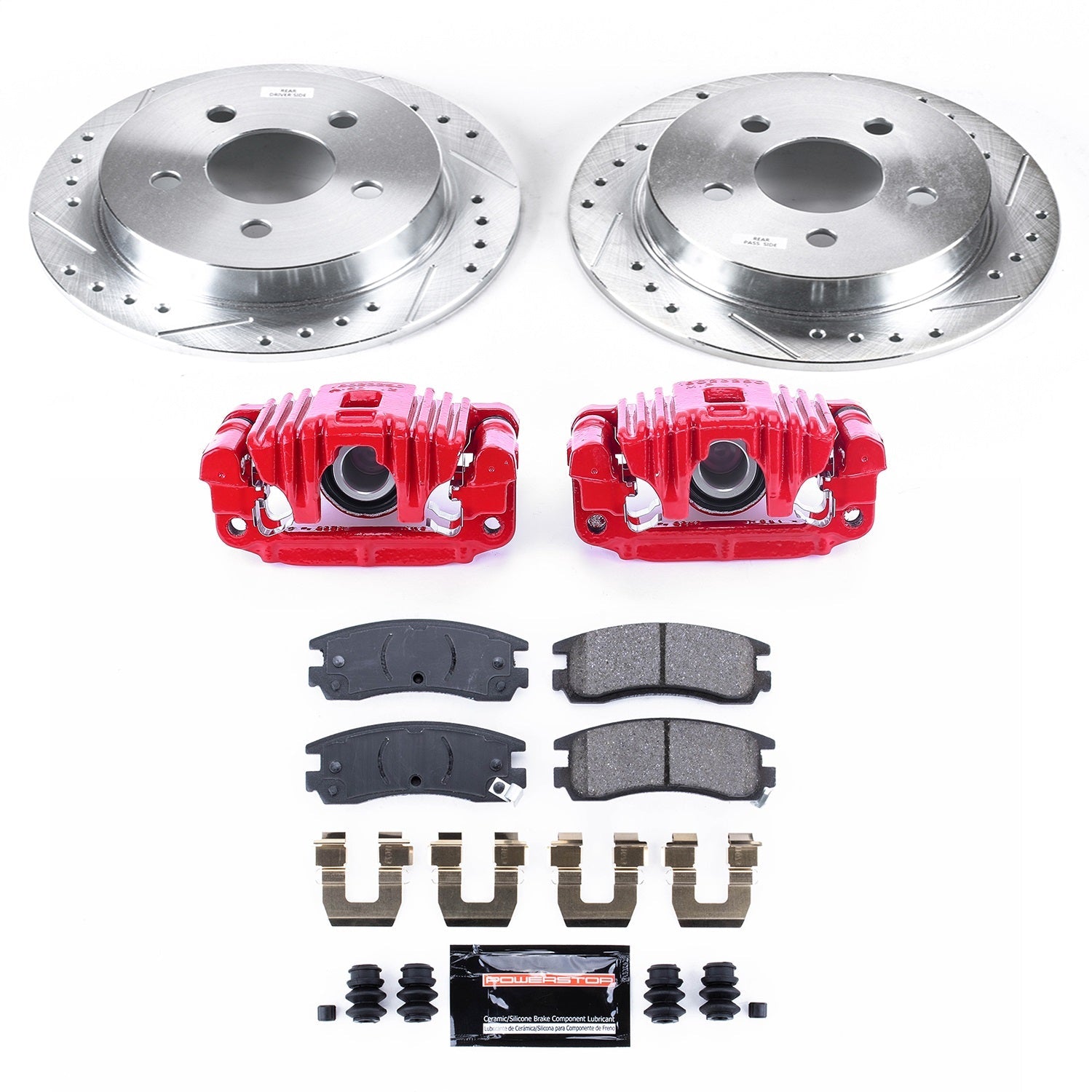 PowerStop Rear Z23 Evolution Sport Brake Kit w/ Calipers | Oldsmobile Alero (1999–2004) (KC1558A)