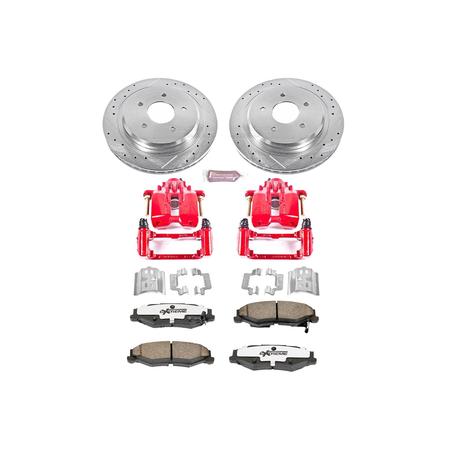 PowerStop Rear Z26 Street Warrior Brake Kit w/ Calipers | Cadillac XLR (2004–2009) (KC1563-26)