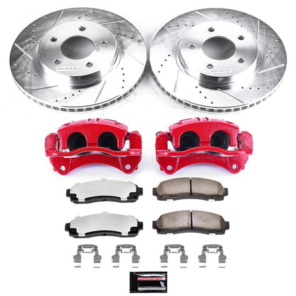 PowerStop Front Z36 Truck & Tow Brake Kit w/ Calipers | Chevrolet Equinox (2005–2006) (KC1576-36)