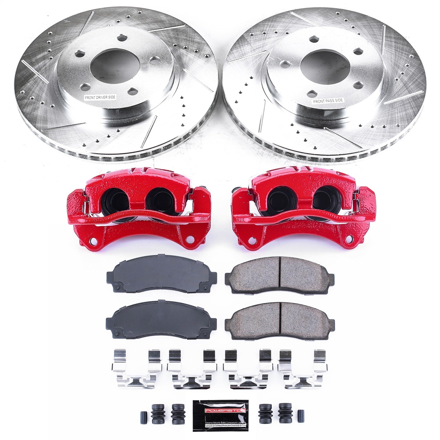 PowerStop Front Z23 Evolution Sport Brake Kit w/ Calipers | Chevrolet Equinox (2005–2006) (KC1576)