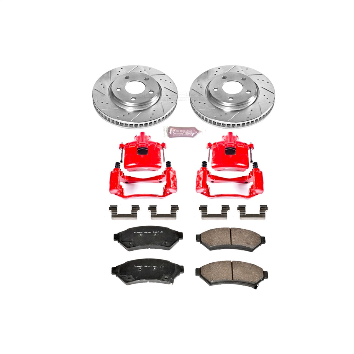 PowerStop Front Z23 Evolution Sport Brake Kit w/ Calipers | Buick Allure (2005–2009) (KC1588)