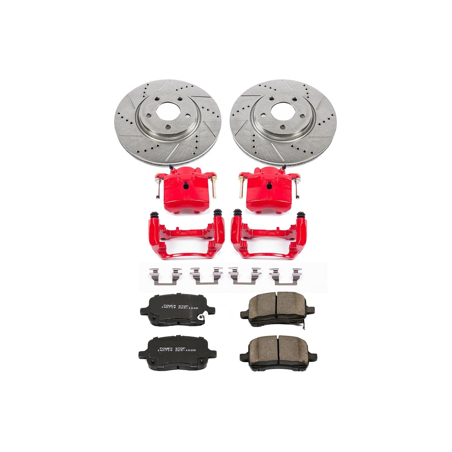 PowerStop Front Z23 Evolution Sport Brake Kit w/Calipers | Chevrolet Malibu (2004–2008) (KC1610A)