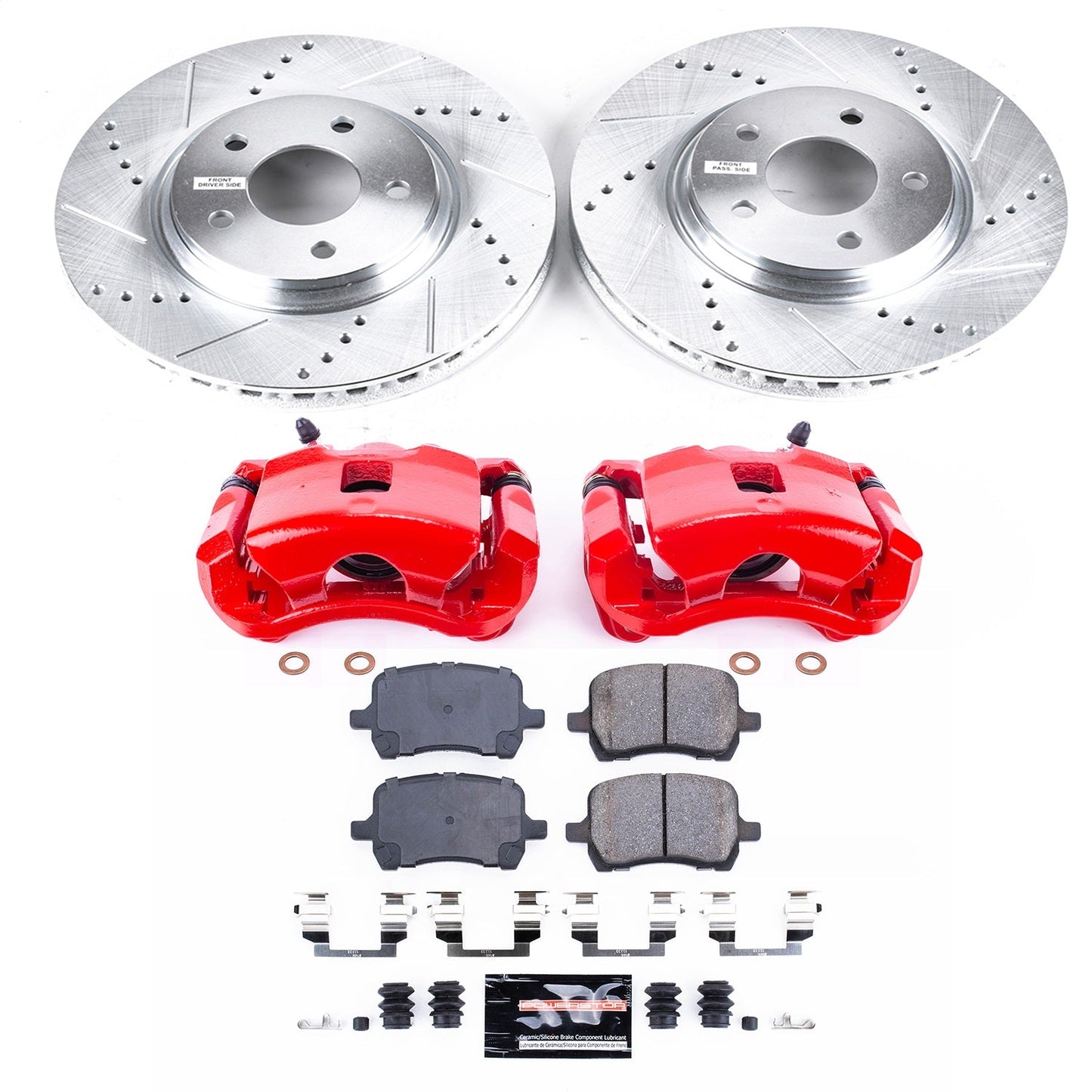 PowerStop Front Z23 Evolution Sport Brake Kit w/ Calipers | Pontiac G5 (2009–2010) (KC1614B)