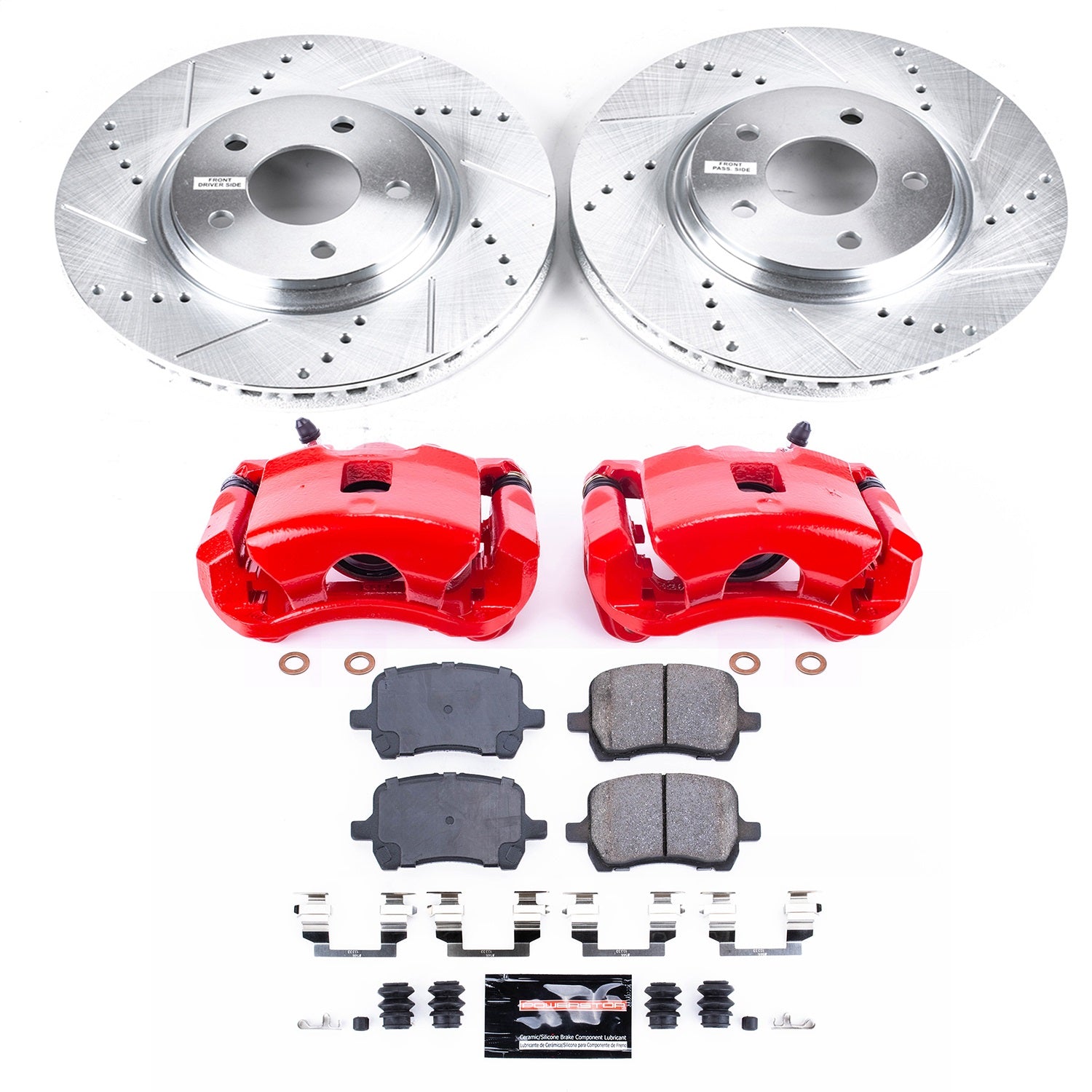 PowerStop Front Z23 Evolution Sport Brake Kit w/ Calipers | Pontiac G5 (2009–2010) (KC1614B)