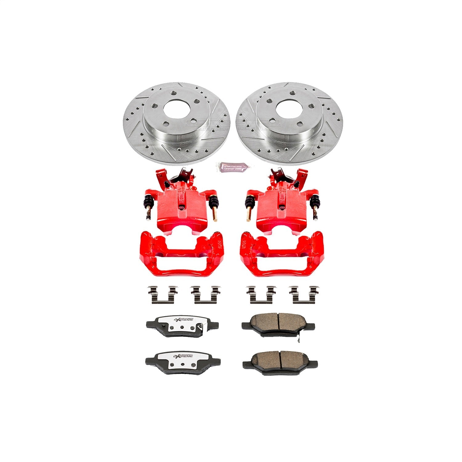 PowerStop Rear Z26 Street Warrior Brake Kit w/ Calipers | Chevrolet Cobalt (2005–2007) (KC1616-26)