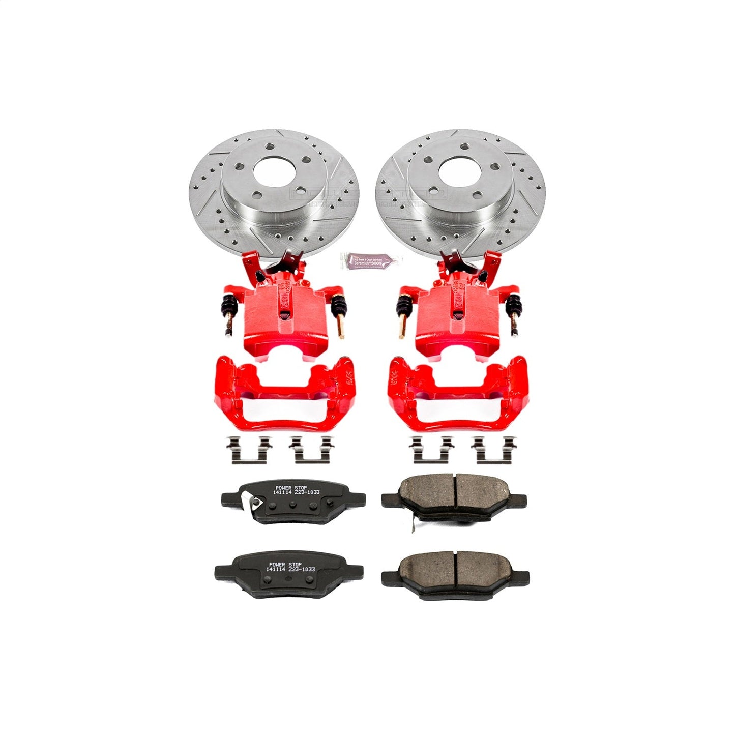 PowerStop Rear Z23 Evolution Sport Brake Kit w/ Calipers | Chevrolet Cobalt (2005–2007) (KC1616)