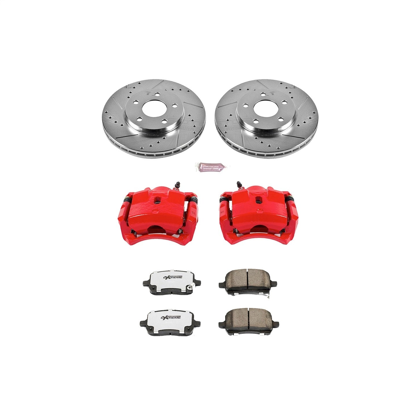 PowerStop Front Z26 Street Warrior Brake Kit w/ Calipers | Chevrolet Malibu (2004–2008) (KC1617-26)