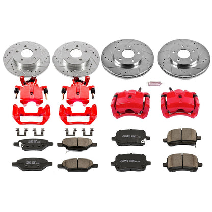PowerStop Front & Rear Z23 Evolution Sport Brake Kit w/ Calipers | Chevrolet Malibu (2004–2008) (KC1618)