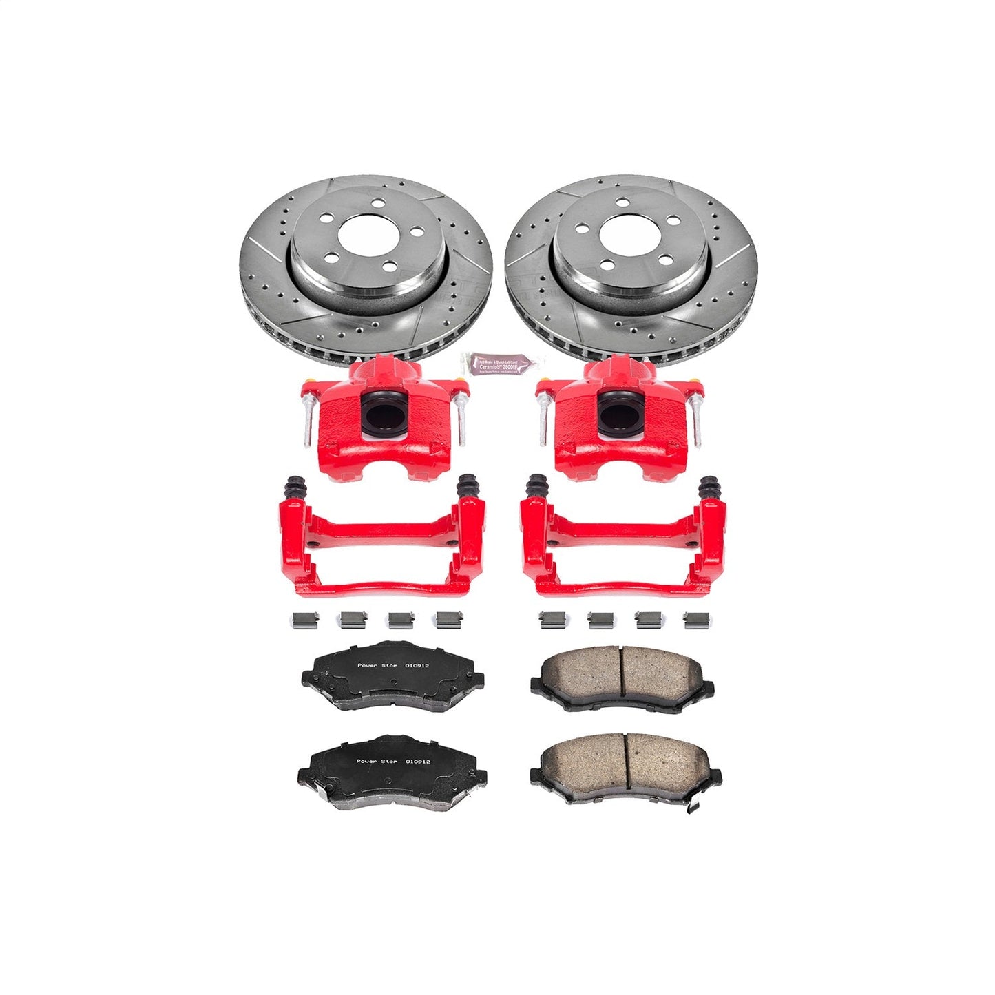 PowerStop Front Z23 Evolution Sport Brake Kit w/ Calipers | Dodge Nitro (2007–2011) (KC1631)
