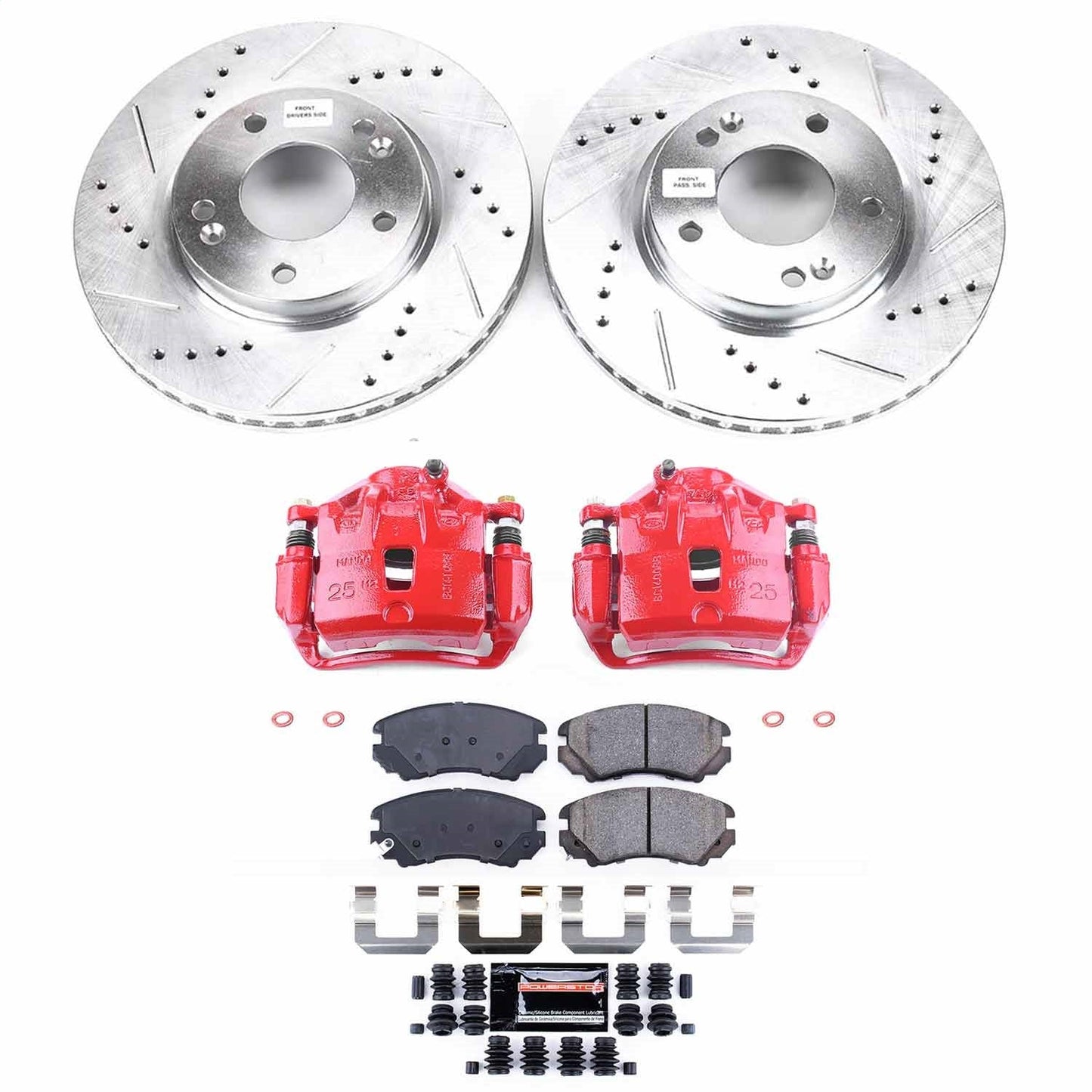 PowerStop Front Z23 Evolution Sport Brake Kit w/ Calipers | Hyundai Sonata (2006–2010) (KC165C)