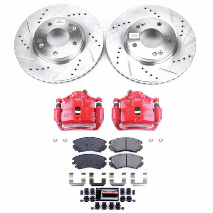 PowerStop Front Z23 Evolution Sport Brake Kit w/ Calipers | Hyundai Sonata (2006–2010) (KC165C)