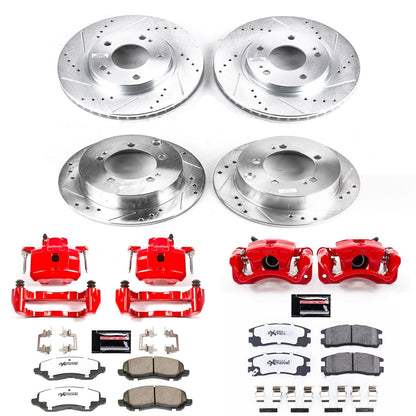 PowerStop Front & Rear Z26 Street Warrior Brake Kit w/ Calipers | Chrysler Sebring (2001–2002) (KC1683-26)