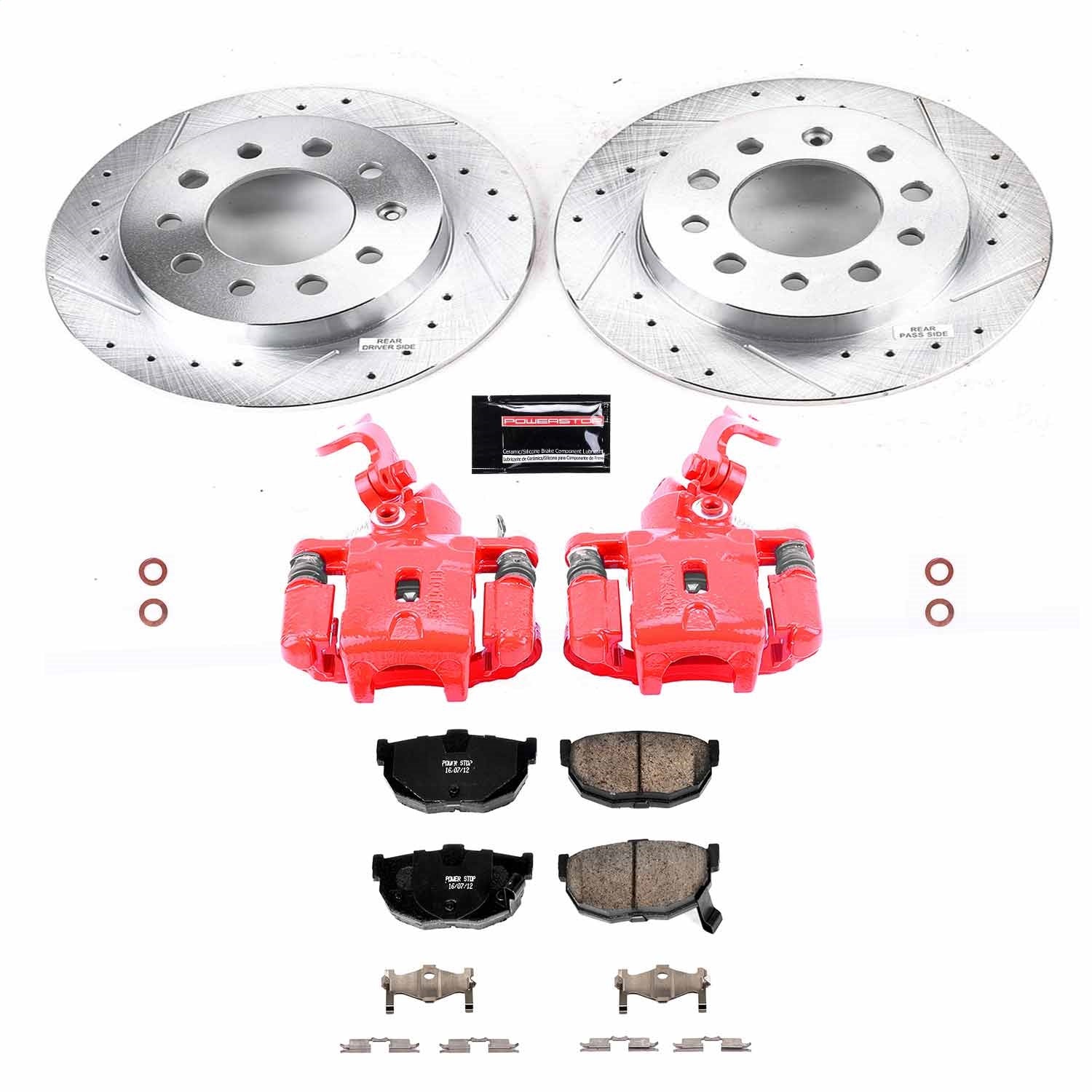 PowerStop Rear Z23 Evolution Sport Brake Kit w/ Calipers | Hyundai Tiburon (2003) (KC170)