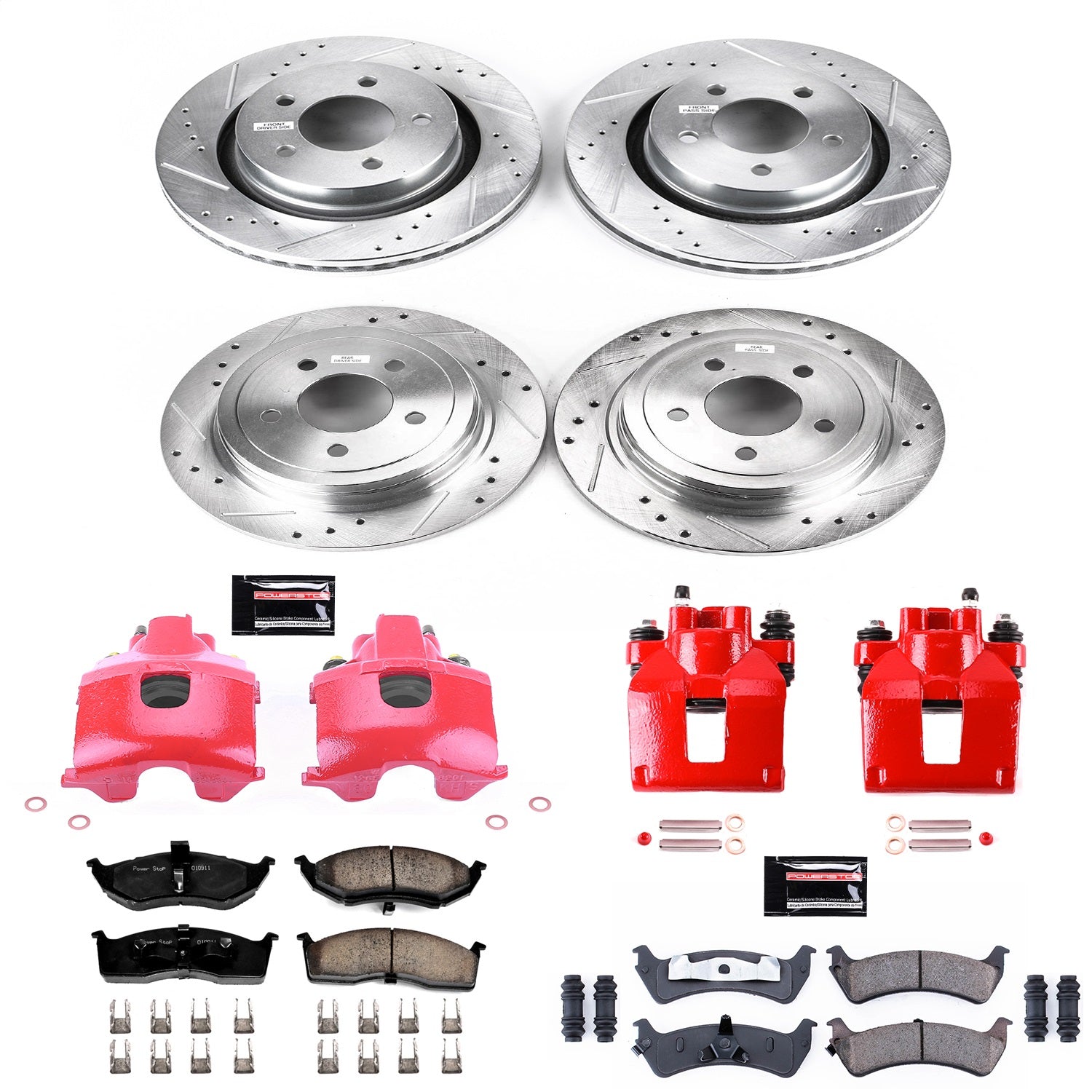 PowerStop Front Z23 Evolution Sport Brake Kit w/ Calipers | Chrysler 300M (1999–2002) (KC1700)