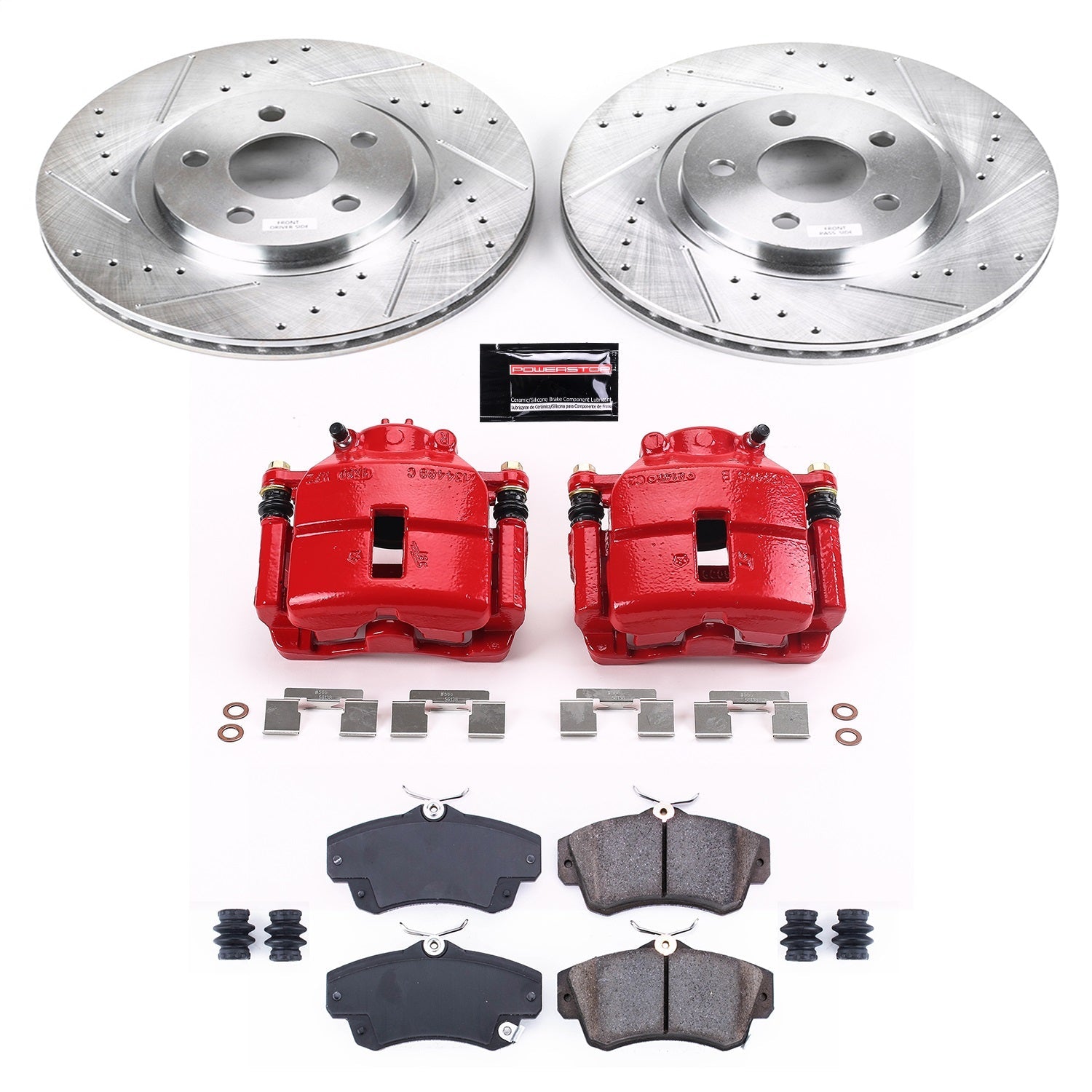 PowerStop Front Z23 Evolution Sport Brake Kit w/ Calipers | Chrysler PT Cruiser (2001–2010) (KC1704A)