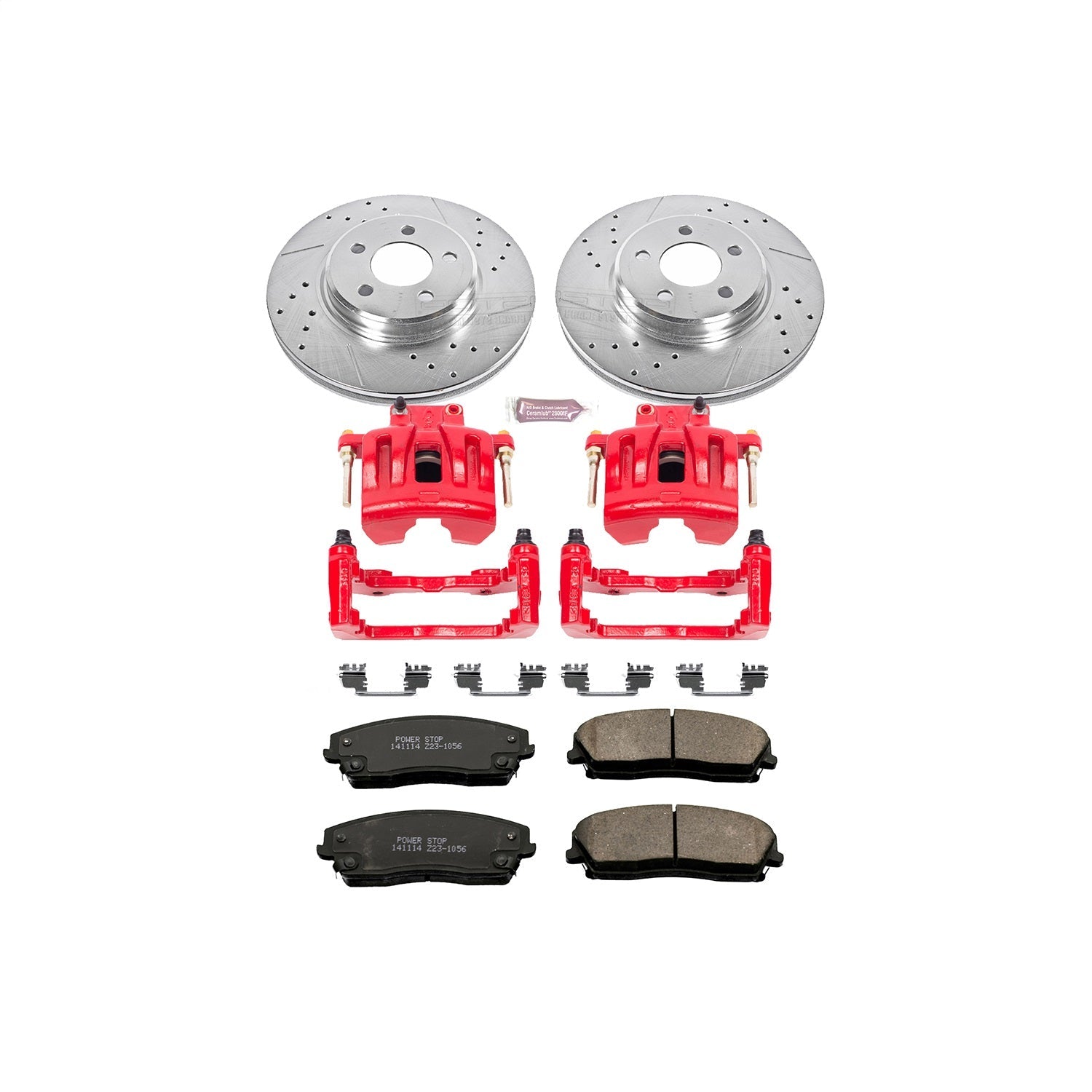 PowerStop Front Z23 Evolution Sport Brake Kit w/ Calipers | Chrysler 300 (2005–2011) (KC1714)